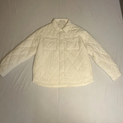 Zara Women’s  quilted puffer Short Jacket White Sz M Fast Free Shipping - Image 1 of 4