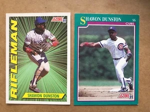 1991 Score Baseball #201 SHAWON DUNSTON + #413 RIFLEMAN NEAR MINT CHICAGO CUBS⚾️ - Bild 1 von 9