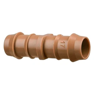 20-Pack Drip Irrigation Barbed Coupling Fittings, Fits of 1/2”, 17mm .600” ID... - Picture 1 of 7