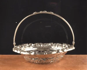 *Vintage Sterling Silber runder durchbohrter Obst-/Brotkorb - Bild 1 von 8