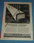 Antique 1944 Ad Weston Instruments + Shallcross MFG. Co