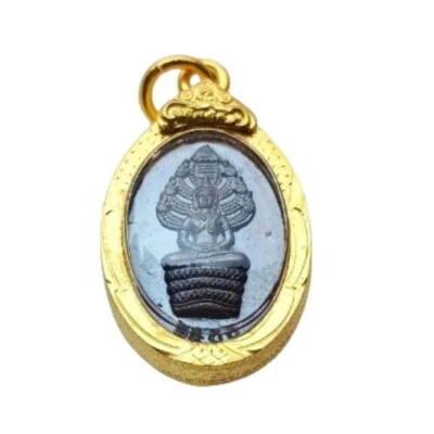 Moneda Naga Prok De LP Ruay Wat Tako Ruay Tan Jai Modelo Cobre Amuleto Tailandés Fortuna Foto 1 de 4