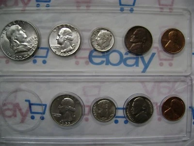 US 1955 P & D Coin Set RPM - Image 1 of 4