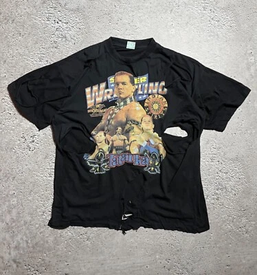 Camiseta de Lucha Libre FULL DESTRUIDA Vintage Años 90 Tatanka WWE WWF Foto 1 de 4