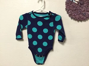 Old Navy Baby One Piece Snap Crotch Romper Size 3 to 6 Months Dark Light Blue 66 - Picture 1 of 3