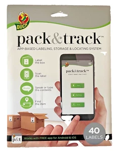 Duck Brand Pack & Track App-Based Labeling System 40 Labels NEW UNSEALED QR Code - Picture 1 of 2