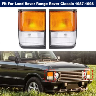 1Pair Front Corner Light For Land Rover Range Rover Classic 1987-1995 PRC8949} - Image 1 of 4