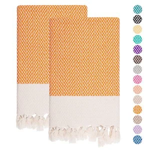 Modern Hand Towels for Bathroom - Kitchen - Set of 2 -%100 Cotton - Pre Washe... - Picture 1 of 6