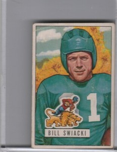1951 BOWMAN #132 BILL SWIACKI DETROIT LIONS 6239