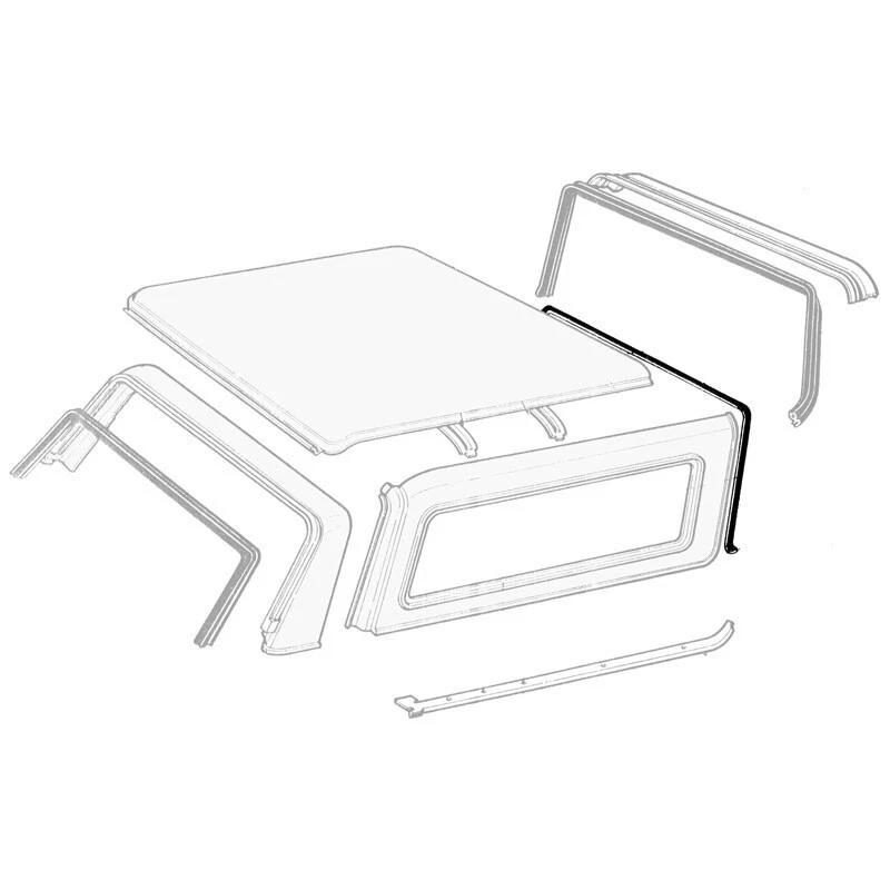 Sello delantero de techo extraíble en techo de fibra de vidrio Ford Bronco 1978-96 D8TZ-9851322-A Foto 1 de 1