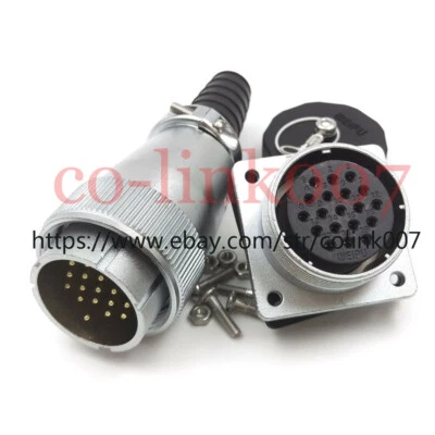 WS32 19pin Aviation Connector,500V Bulkhead Industrial Power Plug Socket for LED - Image 1 of 4