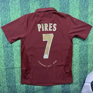 Robert Pires Arsenal 2005/2006 Jersey - Retro Jersey - Mens Size Large - Picture 1 of 13