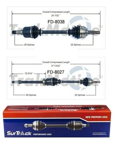 For Ford Focus FWD 2000-2011 Pair of Front CV Axle Shafts SurTrack Set - Picture 1 of 1