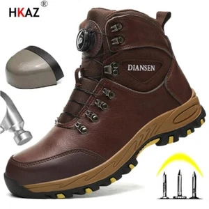 Wasserdichte Sicherheitsstiefel Herren Stahlkappe Arbeitsstiefel Anti-Smash Stichfest - Bild 1 von 10