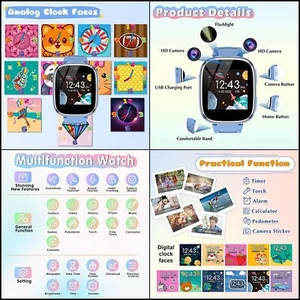 Reloj inteligente para niños, niñas niños, con 15 juegos, cámara alarma, video, reproductor de música. - Imagen 1 de 8