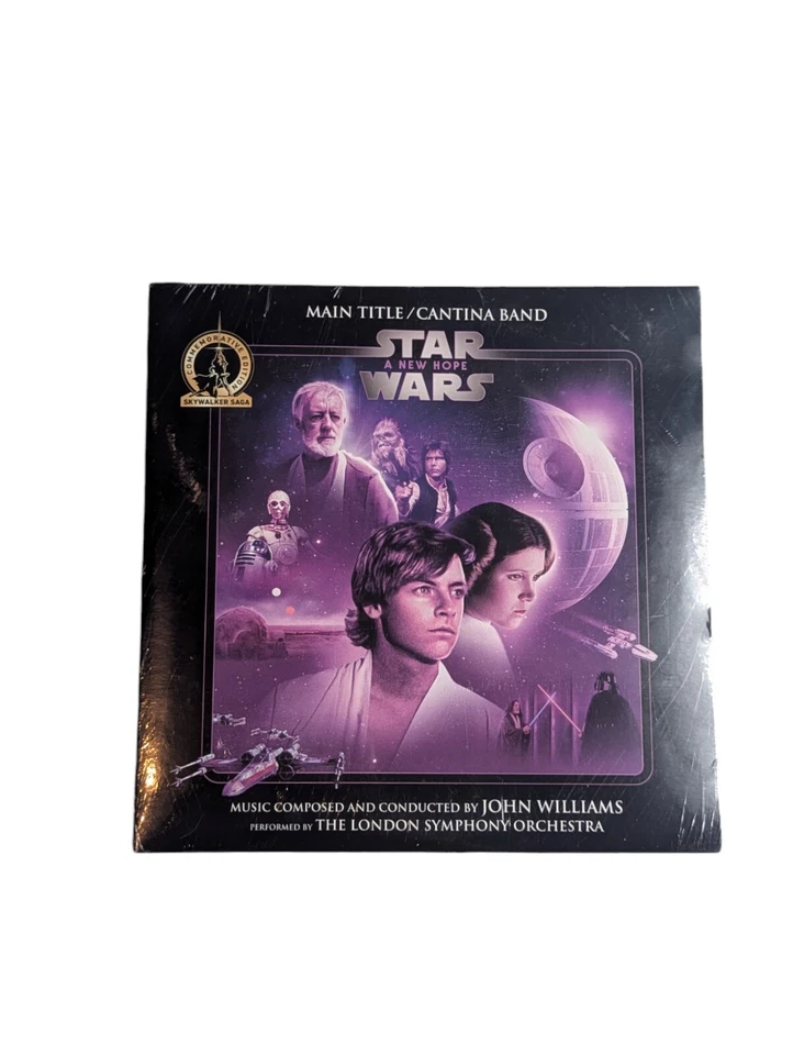 Star Wars a Hope Blue 7" Vinyl 45 Record Walmart Skywalker RARE