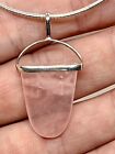 Hsn Collection Perfectly Polished Rose Quartz Gemstone 925 Silver Pendant
