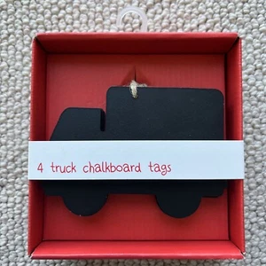 NIB RGI Home Boys 4 Truck Shaped Chalkboard Tags Transport Baskets Bins Labels - Picture 1 of 9