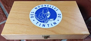 TINTIN Boite (à cigares) 25 x 15 Bois laqué Vilac 1992 - Imagen 1 de 4