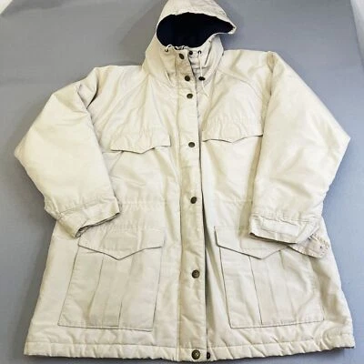 Abrigo Woolrich De Colección Para Hombres XL Lana Forrado a Cuadros Blanco Parka Invierno Esquí Chaqueta Artica Foto 1 de 4