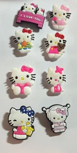 8 Assorted Hello Kitty Shoe decorations Jibitz Crocks - Picture 1 of 1