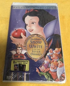 Disney Snow White and the Seven Dwarfs VHS TAPE (Platinum Edition) .  Sealed - Picture 1 of 4