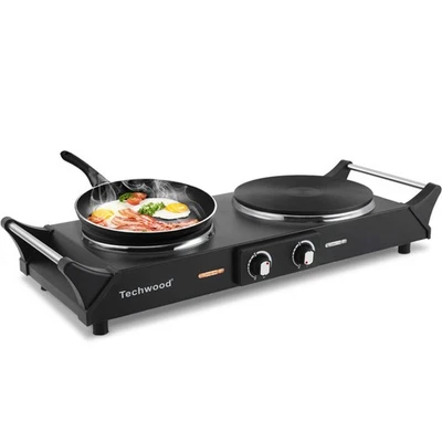 1800W Hot Plate Portable Electric Stove Countertop Double Burner with Adjusta  - Image 1 of 4