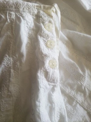 Minifalda completa vintage años 90 POLO JEANS RALPH LAUREN blanca bordada romántica Foto 1 de 4