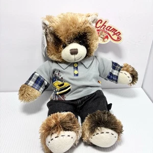 Build A Bear Vintage Champ Fury Freund im Ruhestand mit Jeans & Lagenlook Auto Hemd 17" - Bild 1 von 7