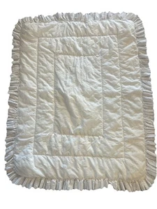 Vintage Carter's Baby Bettdecke selten weiß Ösen Spitze S Krippe Decke Quilt USA - Bild 1 von 8