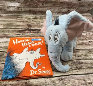 Horton Hears a Who Book By Dr. Suess Plus 14” Long Stuffed Animal Elephant Plush - Picture 1 of 6