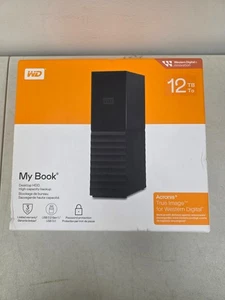 *NOWY* WD My Book 12TB Desktop Zewnętrzny dysk twardy, WDBBGB0120HBK - Zdjęcie 1 z 1