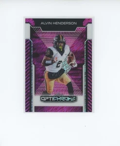 2025 Leaf Football Optichrome Alvin Henderson Pink Shimmer 1/1 - Picture 1 of 2