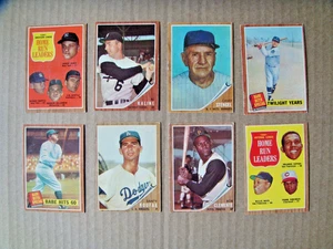 1962 Topps baseball vintage star lot Clemente Mantle Ruth Koufax Kaline Stengel - Picture 1 of 2