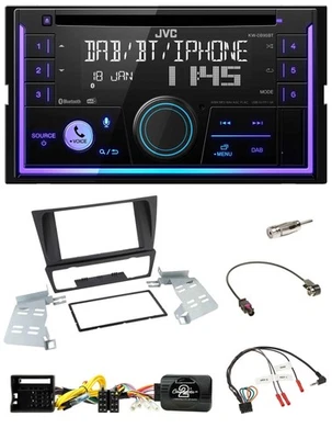 JVC Lenkrad USB 2DIN DAB Bluetooth CD Autoradio für BMW 3er E92 E93 E90 E91 ohne - Bild 1 von 4
