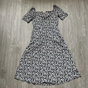 Vestido Boden Floral Monocromo Midi Cottagecore Pradera Fluido Femenino Informal 10R - Imagen 1 de 6