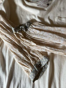 Free People Cottagecore Tunic Top Ivory NWT L Victorian Boho Billow Sleeves - Picture 1 of 16