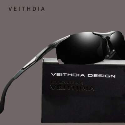 VEITHDIA 高清偏光运动太阳镜男式骑行镜像驾驶眼镜 — 第 1/4 张图片