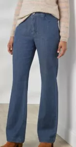 Pantaloni svasati Soft Surroundings Petite Kinley indaco retrò denim blu taglia 14P - Foto 1 di 2