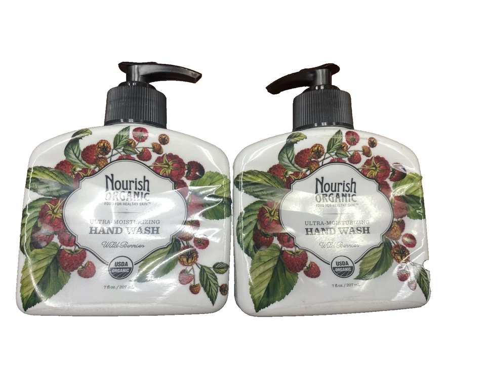 Nourishing Organic  HAND WASH Wild Berries (Pack 2) - Image 1 of 4