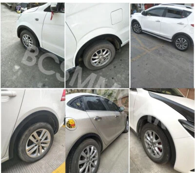 Car Wheel Eyebrow Arch Protector Trim Rubber Fender Moulding Flares Black 2Pcs Foto 1 de 4