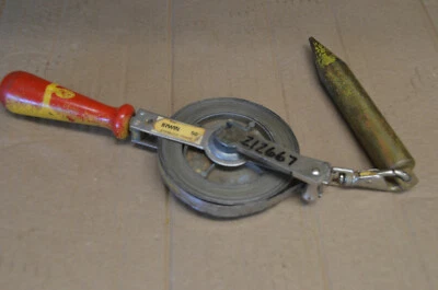 Vintage Irwin 50'  K50 Crank Style Tape Measure W/ Plumbing Bob        (OF-1) - Image 1 of 4