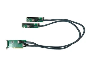 Server Dual GPU Riser Extension Kit PCIe 4.0 x16 to x8x8 SFF-8654 (80cm) - Photo 1/3