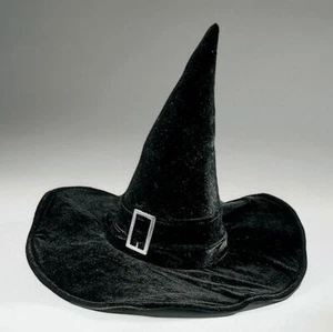 Hexenhut aus Samt, schwarz - Bild 1 von 1