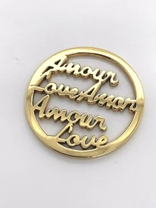 Nikki Lissoni C1245M Amore Love Gold Plated 33mm Coin RRP $59 - Picture 1 of 3