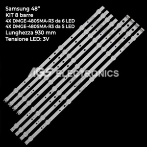 KIT 8-STRIP-LED-TV-BARRES SAMSUNG 2014SVS-48-MEGA-3228 UE48H4200 UN48H4200AF - Picture 1 of 1