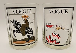 Pair of Vintage Cera Vogue Lowball Tumbler Glasses Barware Drinkware - Picture 1 of 13