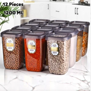 6/12 x Müslibehälter luftdicht Frischhaltedose - stapelbar - BPA FREI + Deckel - Bild 1 von 13