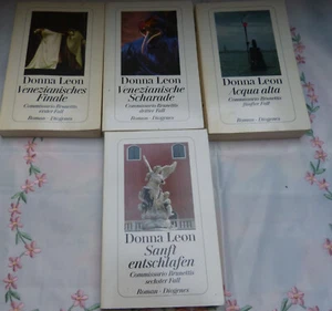 4 TB Paket Krimi Donna Leon Commissario Brunetti Band 1, 3, 5 & 6 - Bild 1 von 6