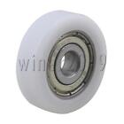 0.6x2.6x0.8cm Flat Coated Mute Guide Pulley Rail Ball Roller Bearing Wheel
